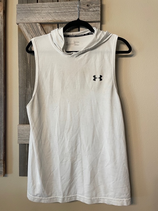 Under Armour Other - Under Armour White Hooded Sleeveless Workout Top